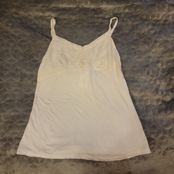 Da nang beautiful classy  cream colored tank size Xs - Picture 2 of 4